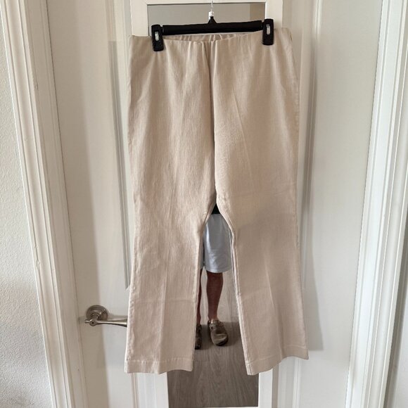 Ann Mashburn Pull On Pants Size Large Color Cream Tan - Picture 1 of 5